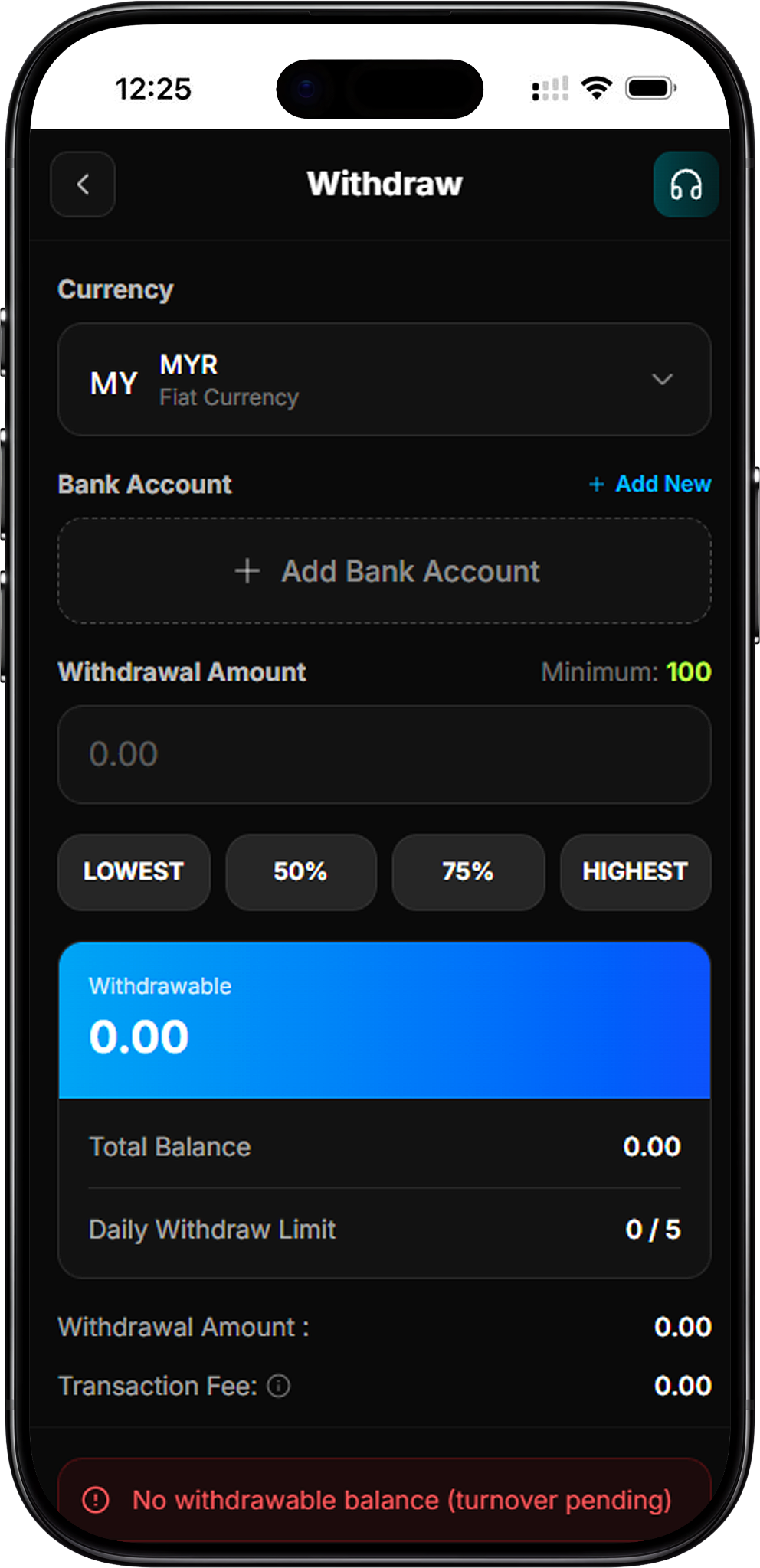 OnePlay Withdrawal Methods